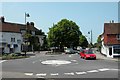 The centre of Liphook, with the Royal Anchor Hotel in the background.