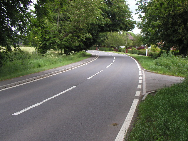 The road into the hamlet of Wyton