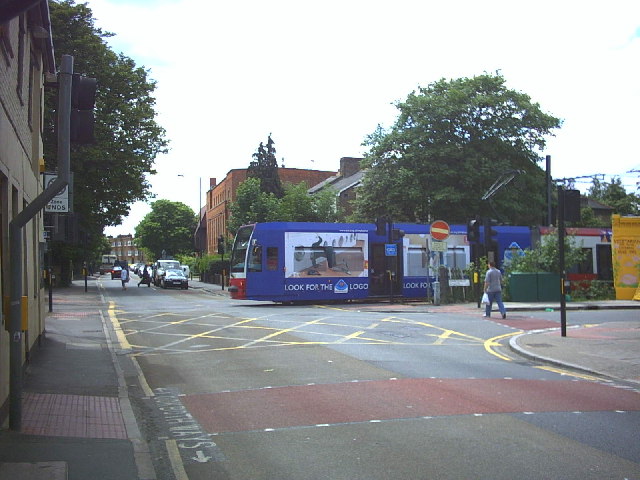 Croydon Tram at Kingston Road/Hartfield Road junction