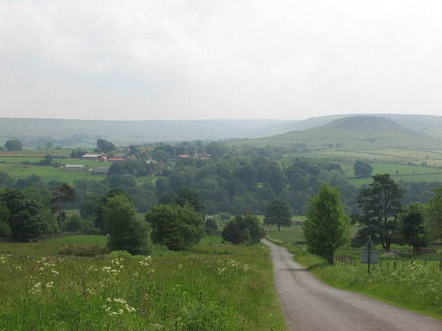 View south across valley to Westerdale