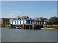 TQ3479 : Wapping River Police Station - Maintenance Base by David Hawgood