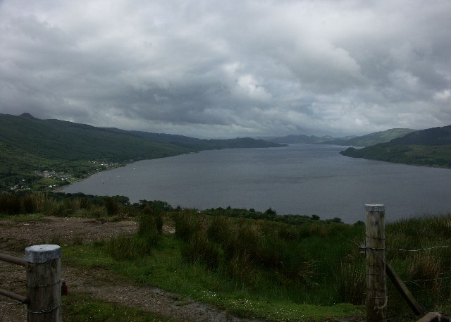 Another view down Loch Fyne from hill above Strachur but in slightly better weather.