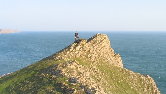 Tears Point near Worm's Head, Gower... © Nigel Davies cc-by-sa/2.0 ...