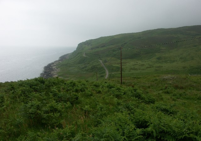 Unclassified road around East side of Mull of Kintyre