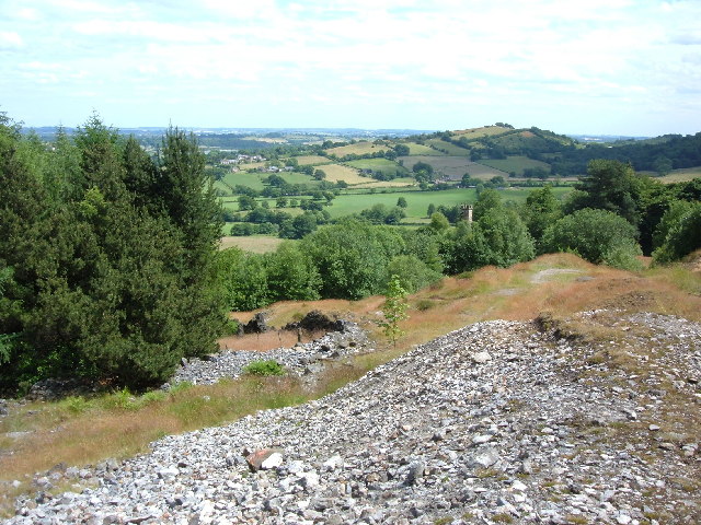 Spoil heaps at Gregory Mine, Cocking Tor