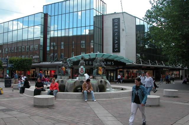 Fountain at junction of Commercial Road & Arundel Street, Portsmouth