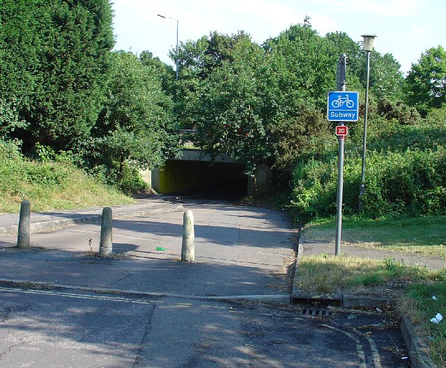 Cycle Subway (on National Cycle Network Route 20) between Manor Royal Industrial Estate and Northgate, Crawley, West Sussex
