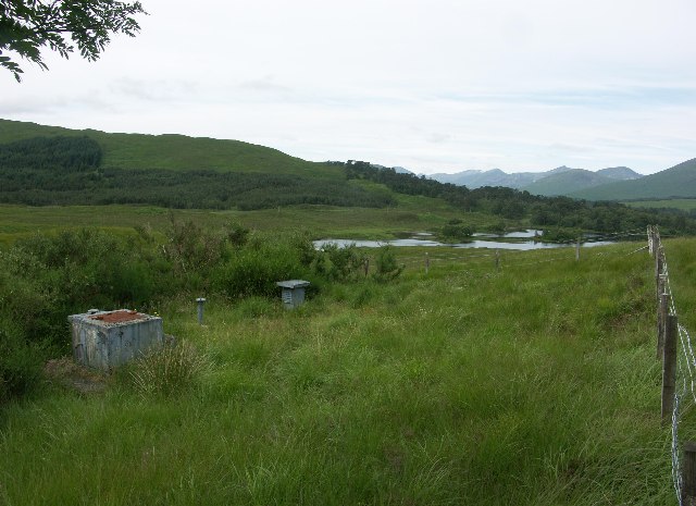 Royal Observer Corps underground post overlooking Loch Tulla near Bridge of Orchy