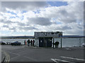 Sandbanks ferry slipway at the mouth of Poole Harbour