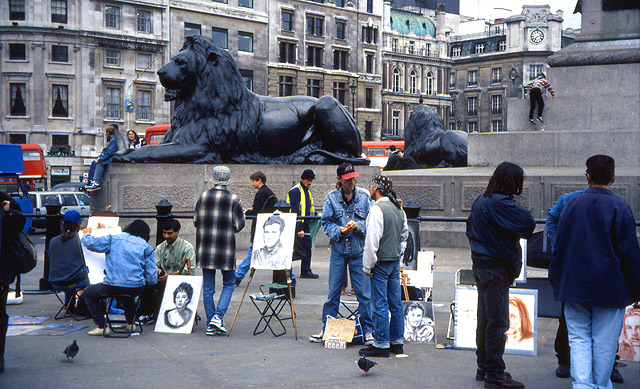 Artists Corner at Trafalgar Square