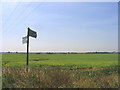 Footpath sign, Bulphan Fen, Bulphan, Essex