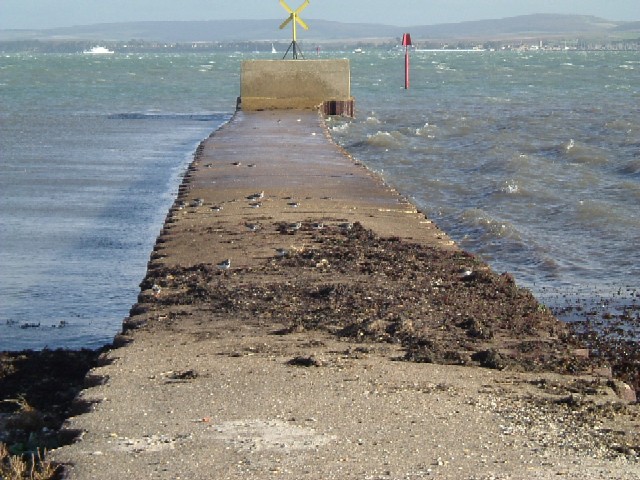 Concrete jetty at Lower Pennington, IoW... © John Pleasance :: Geograph ...