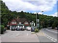The Yew Tree public house, with Reigate Hill in the background