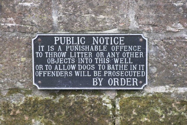 Notice In Berkswell's Well