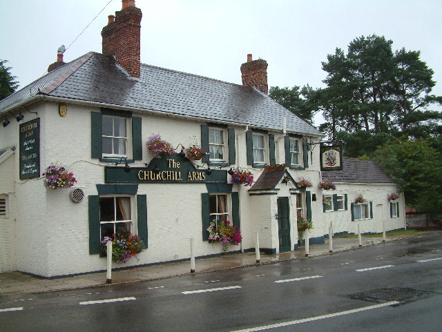 The Churchill Arms, Alderholt © Stuart Buchan :: Geograph Britain and ...