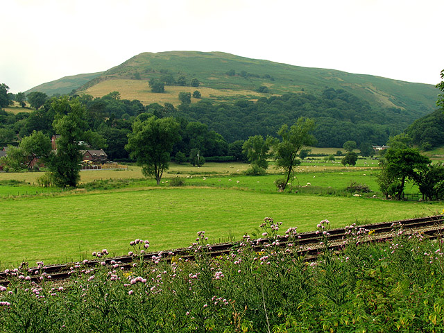 Railway and Farmland near Little Stretton