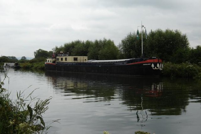 Ship moored on Gloucester and Sharpness Canal