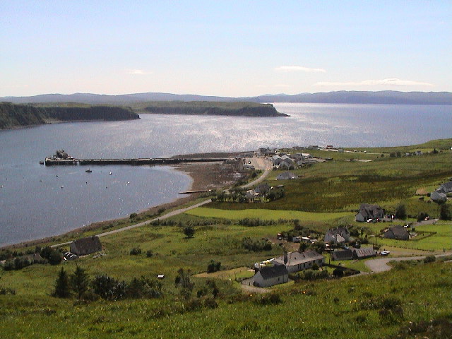 Uig Bay from unclassified road leading down to the harbour