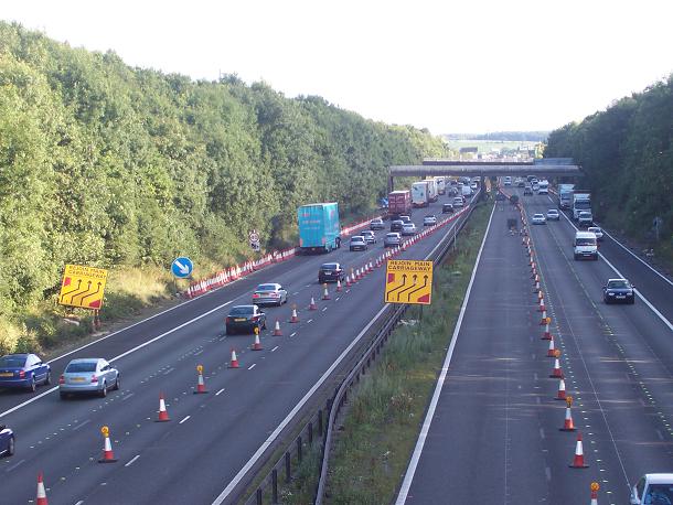 The M6 west of Audley