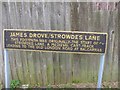 Strowdes Lane, Charlton Kings, Information Board