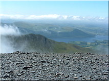 NY2529 : View From NW edge of Skiddaw Summit by Alan Stewart
