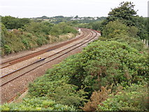 SW7345 : Railway outside Redruth by Sheila Russell
