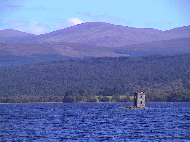 Eilean nam Faoileag crannog and Loch Rannoch