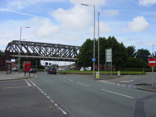 Disused railway bridge over A580