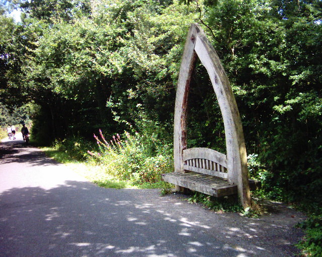 Seat/sculpture beside Tarka Trail