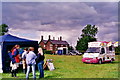 Horse Show in a Cheshire field under grey skies