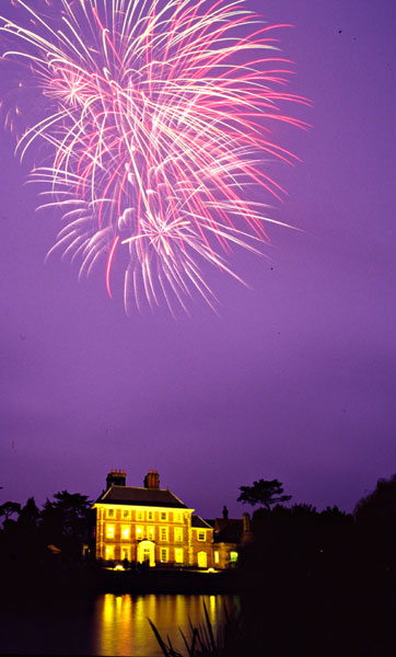 Firework display at Forty Hall in December 2004