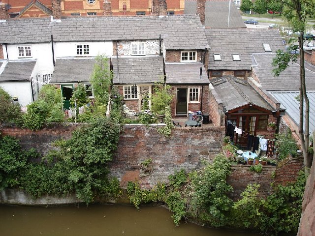 View from the north section of the city walls, Chester