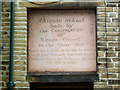 Inscribed stone, old school in Market Street, Thornton