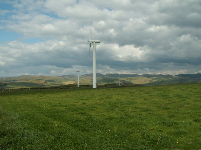 Wind turbines, Mynydd Gorddu