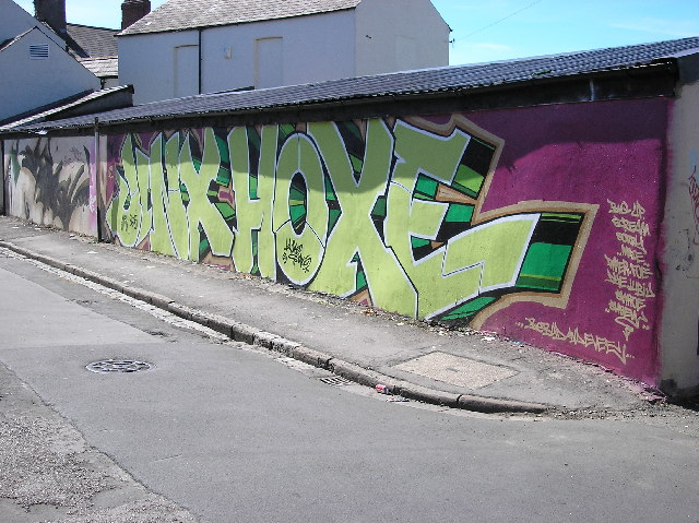 Graffiti mural. Cardiff