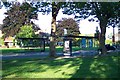 Bus shelters on Kingfield Green, Woking