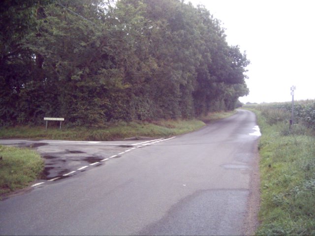 Junction of Blackmoor Lane and road from Shipdham to Cranworth