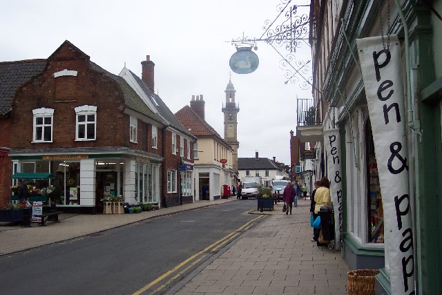 The Thoroughfare and Clock Tower,... © Ron Strutt :: Geograph Britain ...