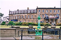 SD3348 : North Euston Hotel and victorian fountain by Mike and Kirsty Grundy