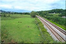 SX8768 : Railway line near Aller by Richard Knights