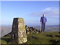 SO3096 : Trig point, Corndon Hill by Paul Evans