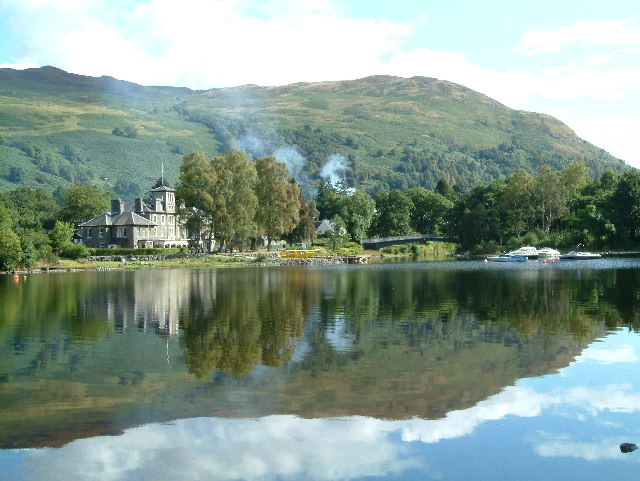 St Fillans from the southern bank of Loch Earn