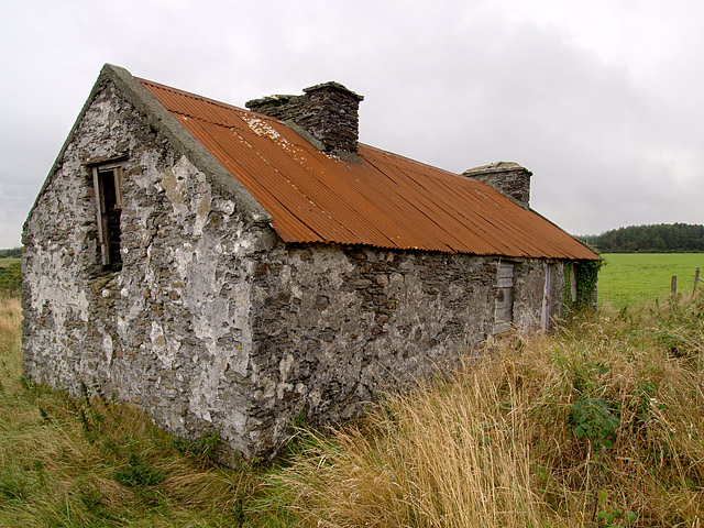 Disused cottage, Archallagan.   Isle of Man.