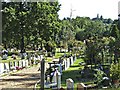View from Graveyard, Brunswick Park Cemetery looking towards Christchurch.