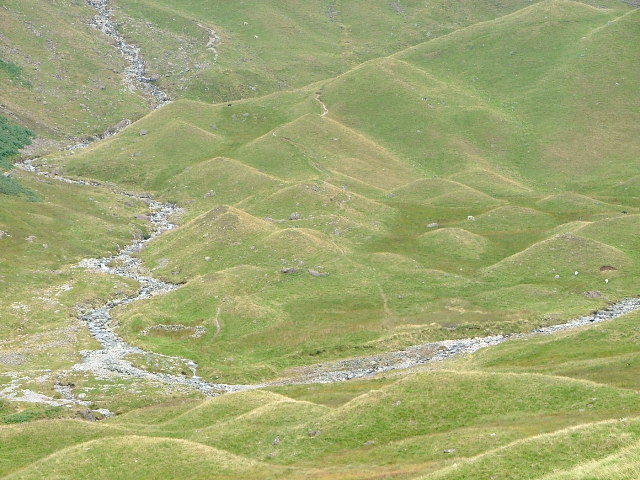 Close up of the Moraines at the Foot of The Tongue