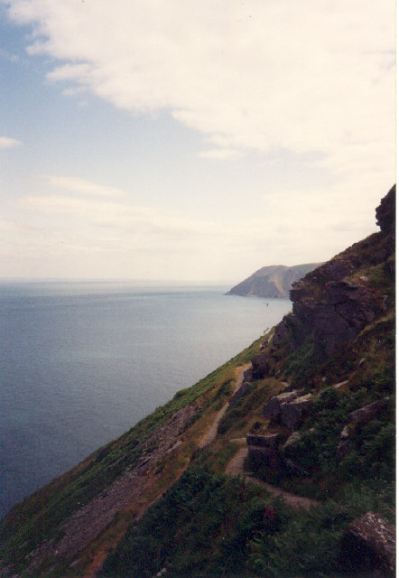 Cliffside path into Lynton, North Devon