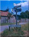 TF9439 : Signpost at Copy's Green, Wighton, near Wells by Ron Strutt