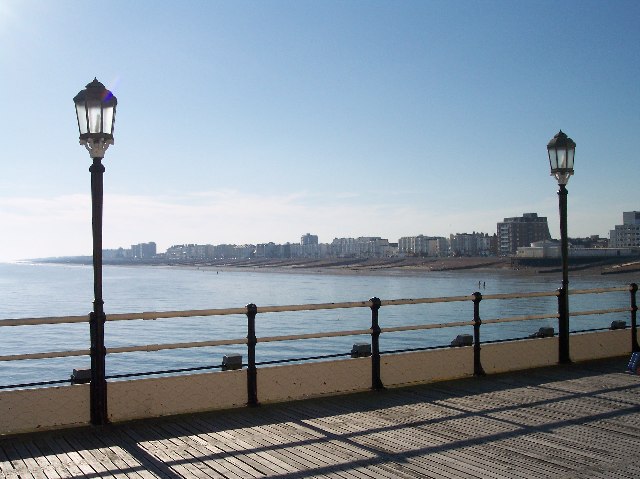 Worthing Beach from the pier.