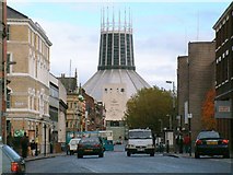 SJ3589 : Hope Street and the Roman Catholic Metropolitan Cathedral of Christ the King, Liverpool by Alan Walker