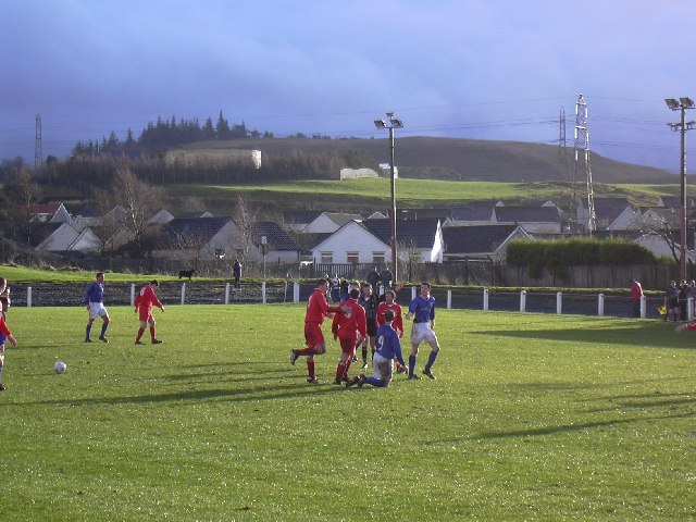 Brig o'Lea Stadium, Neilston. Football ground